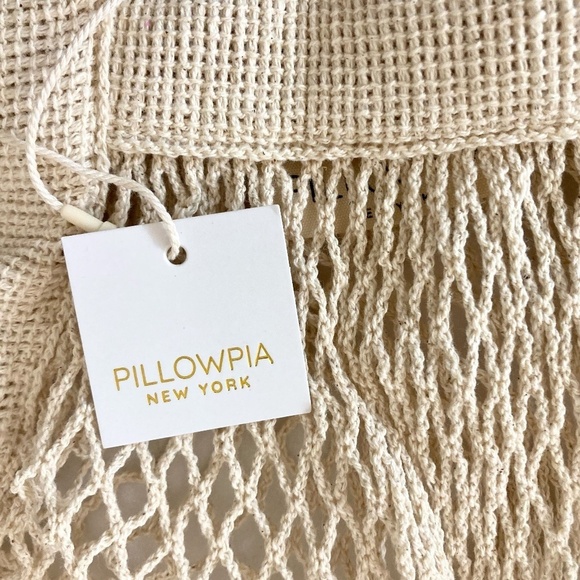 Cream Bohemian Open-Weave Tote Bag - Picture 4 of 12